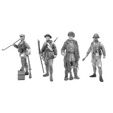 與帆玩物 WWII陸軍士兵模型*4 YF204, 1套