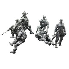 YUFANMODEL YF209 1/35軍事人物 美國海豹突擊隊6號小隊人偶 未上色, 1套