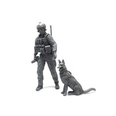 YUFANMODEL 1/35現代美國陸軍特種部隊士兵與狗軍事公仔 YF054, 1個