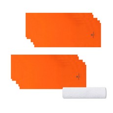 Songwol 松月 arnaldo bassini運動毛巾 橘色 10入+進口純棉美容毛巾 CS32 隨機出貨, 混色, 1組