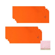 Songwol 松月 Analdo Basini Basic Sports 31 毛巾 10p 橙色+蜂蜜護欄手巾 隨機發送, 混色, 1套