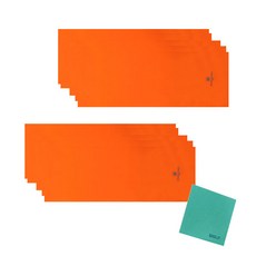 Songwol 松月 arnaldo bassini運動毛巾 橘色 10入+德國抹布 隨機出貨, 混色, 1組