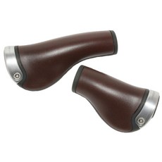 BROOKS ENGLAND Ergon GP1 皮革自行車車把把手 130 毫米 + 100 毫米, 棕色, 1套