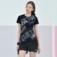 요넥스 여성용 라운드티 83TS040FBK + 반바지 81PH011FBK