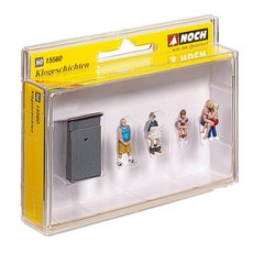NOCH 複製品 1/87 人用馬桶公仔 155606FG, 1個
