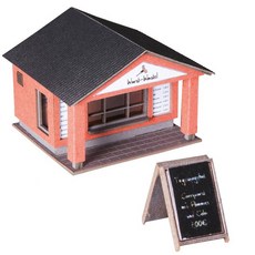 NOCH 複製品 1/87 香腸店大樓信息板公仔 656134DI, 1個