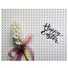 Anvy Commerce 室內裝潢洞洞板 快樂花朵 白色, 1個