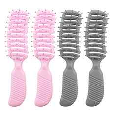 CHILSUNG S Vent梳子 粉色 2入+灰色 2入, 混色, 1組