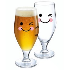루미낙 스마일 맥주잔, 2개입