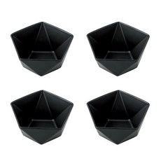오다도기 파이 깊은 볼 9.4cm, 블랙, 4개입