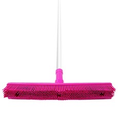 티에프펫 강아지털 고양이털 털제거 실리콘 빗자루 브러시, 핑크, 1개