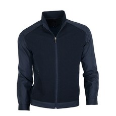 Benesse男款雙層針織配色長袖外套 COVL6007