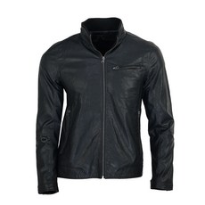 Well Spring 男款素色皮革夾克 MCOWS7037