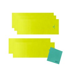 Songwol 松月 Analdo Bassini Basic Sports 31 毛巾 5p 黃色 綠色+德國抹布隨機送, 混色, 1套