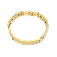 38鍺手鍊 A4 金色 11顆, 1個