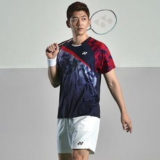 요넥스 남성용 라운드 배드민턴 티셔츠 83TS007MNV + 반바지 1550W