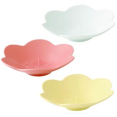 오다도기 코토하나 볼 영춘화 3p 세트, 화이트, 레드, 옐로우, 1개