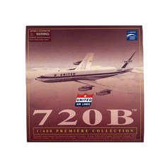 DragonModels DML0633 1/400 United Airlines UA B720 with Tin Box ~ N7217U Special Edition 프라모델 전투기, 1개