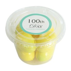 에이치씨엔 투명 머핀컵 소 50p + 평면뚜껑 50p + 백일 스티커 파스텔민트 50p, 1세트