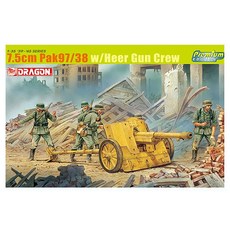 DRAGON DRAGON 1/35 7 5cm PAK 97/38 W/Heer gun CREW塑膠模型, 1個