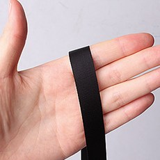 時尚亮點尼龍平織繩 15mm 100碼, 黑色的, 1個