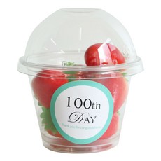 에이치씨엔 투명 머핀컵 소 50p + 돔뚜껑 50p + 백일 스티커 파스텔민트 50p, 1세트