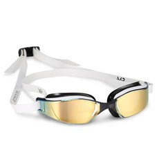 MP XCEED 티타늄 미러렌즈 수경, GOLD + WHITE + BLACK, 1개