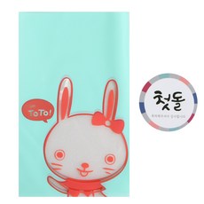 黃氏便當 無黏性美味袋 兔子 50入 + 週歲傳統貼紙 50入, 1套