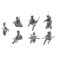 1:35軍事步兵模型未上漆 YF208 7入組, 1組