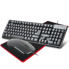 이노그랩 HYUNDAI 슬림디자인 키보드 마우스세트 HD-MK3900 + GOON 장패드, 혼합 색상