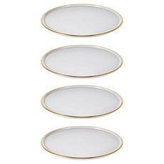 RILLY Lee Eun -Ju金色邊緣板L灰色, 4件, 板 4p