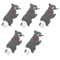 ANTS 狗狗造型冰箱磁鐵掛鉤 5入, 灰色的