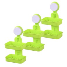 ANTS 壁掛式雙層瀝水收納架, 綠色, 3入