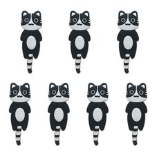 ANTS 貓咪造型冰箱磁鐵掛鉤 7入, 黑色的