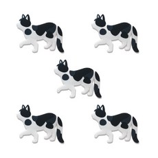 앤티스 주방용품 후크 타입 옆면 고양이 냉장고 자석, 블랙 + 화이트, 5개입