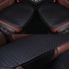 앤티스 고품격 격자무늬 방석 세트 A타입 대, 블랙, 1세트