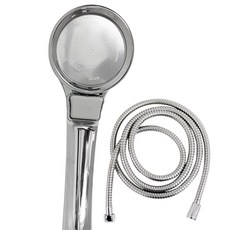 아이언피팅 온오프 절수 샤워기 헤드 + 1.5m 샤워줄, 1개, 실버