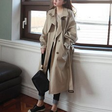 스위트나인 오버핏 더블 트렌치 코트