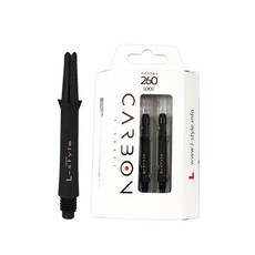 L-Style Dartshaft 碳纖維 260 3p, 黑色的, 1個