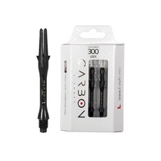 L-Style Dartshaft Carbon Rock Slim 300 3p, 黑色的, 1個