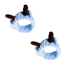 ELP Korea圓滾滾小鹿洗臉髮帶, 藍色, 2件