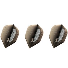 엘스타일 다트 플라이트 카빙 쉐이프 3p, 클리어블랙, 1개