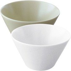 오다도기 미노레 볼 13cm 크림 + 베이지 세트, 혼합 색상, 1세트