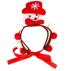 반려동물 할로윈 머리장식 스노우맨 M, 혼합 색상, 1개