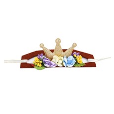 반려동물 할로윈 머리장식 크라운 S, 골드, 1개