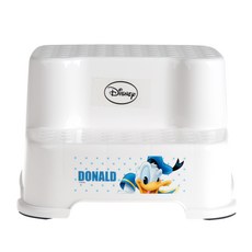 Disney 迪士尼 唐老鴨印花2層沐浴增高凳, 1個, 白色