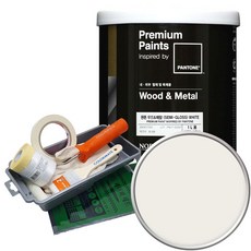 노루페인트 팬톤 우드 앤 메탈 반광 세트, 11-0602SnowWhite, 1L, 1개