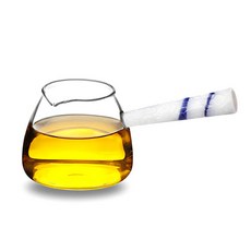 側柄玻璃茶壺 LGD016 300ml, 藍色