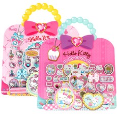 헬로키티 오로라 가방 스티커 2종 세트, 1세트