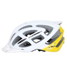 quic+ 自行車安全帽 V-100, 白色 黃色